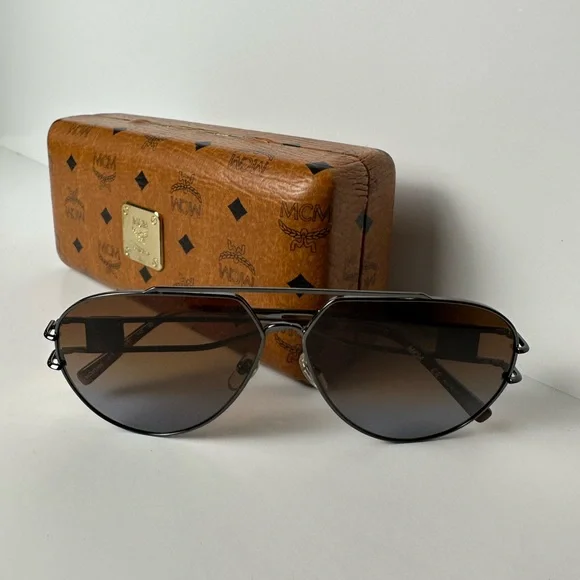 MCM | Accessories | Mcm Sunglasses Dark Rutheniumbrown Azure  display picture 1